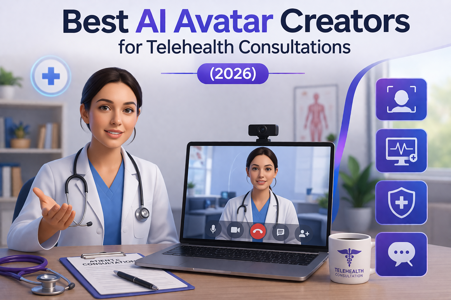 AI avatar for telehealth consultation